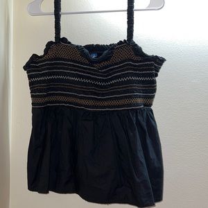 Sleeveless Smocked Babydoll Top